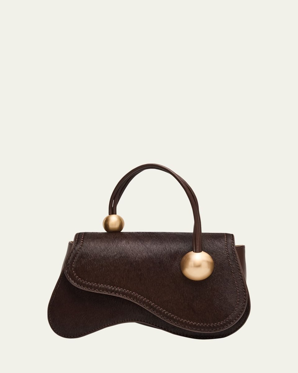 Kazia Sculptural Calf Hair Crossbody Bag